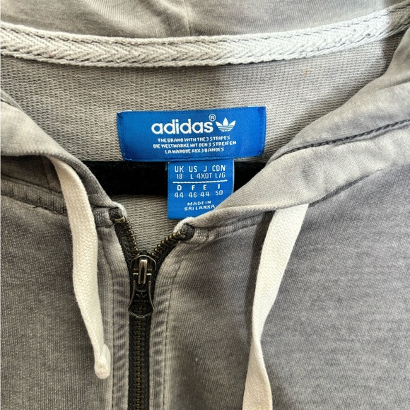 Women’s Adidas Grey Zip Up Hoodie - Picture 3 of 4